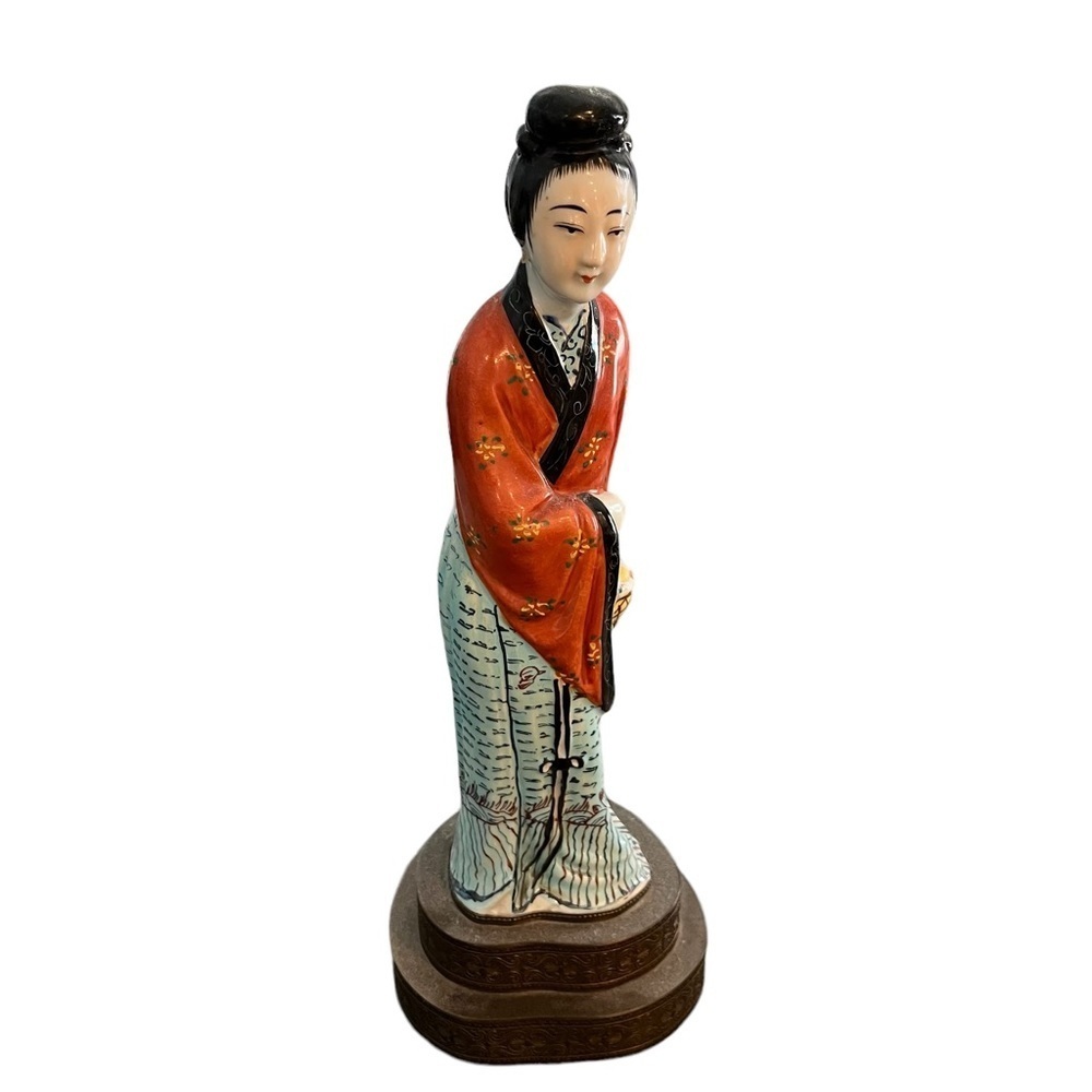 Large Vintage Japanese Geisha Figure Lamp Base
